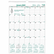 Brownline EcoLogix Monthly Wall Calendar, Twin-Wire Binding, 100% Recycled (C171103)