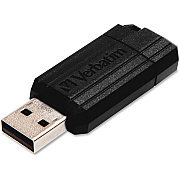 Verbatim 128GB PinStripe USB Flash Drive - Black (49071)