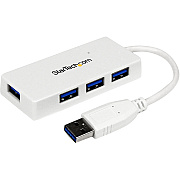 StarTech Portable 4 Port Mini Usb 3.0 Hub - White (ST4300MINU3W)