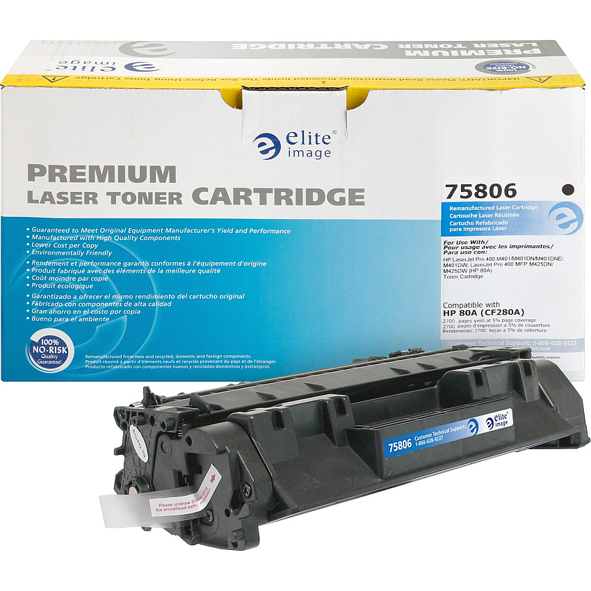 Elite Image Remanufactured Toner Cartridge - Alternative for HP 80A (CF280A) (ELI75806)