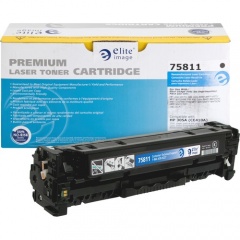Elite Image Remanufactured Laser Toner Cartridge - Alternative for HP 305A (CE410A) - Black - 1 Each (75811)