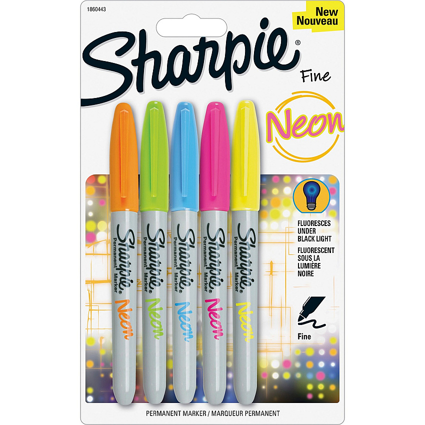 Sharpie Fine Neon Permanent Markers (SAN1860443)