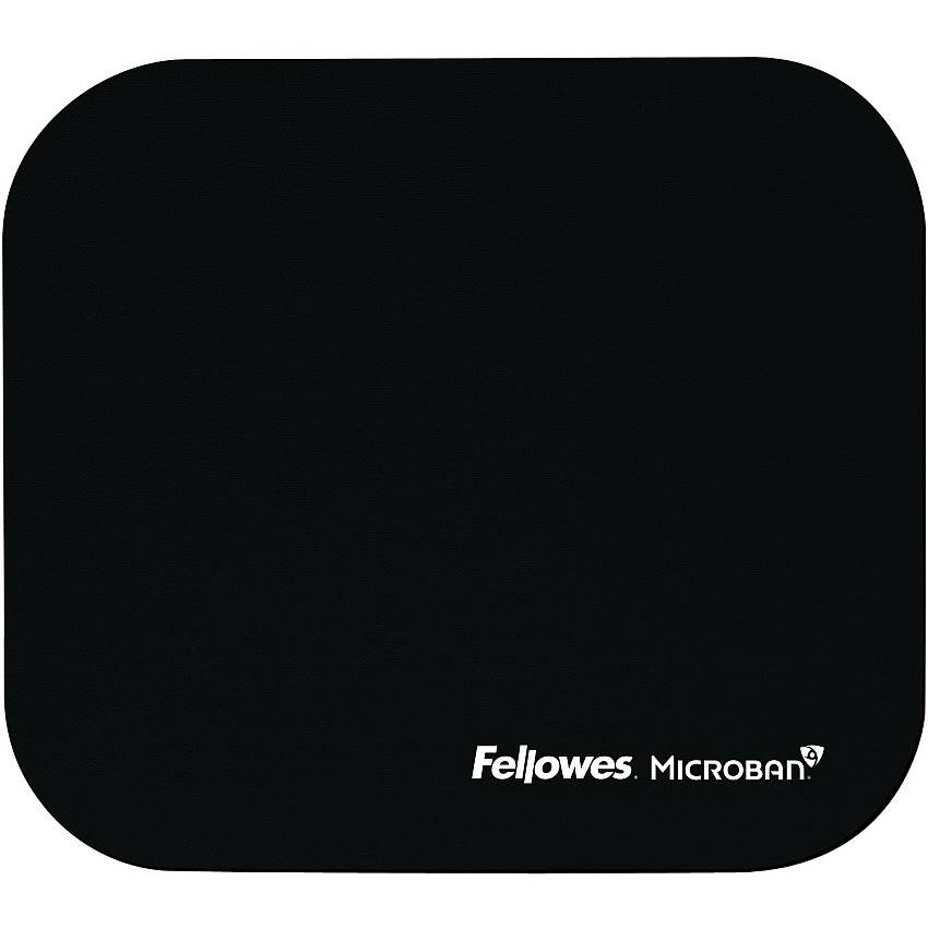 Fellowes Microban Mouse Pad - Black (FEL5933901)
