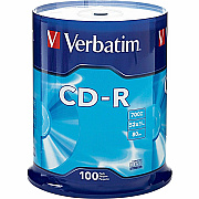 Verbatim CD-R 700MB 52X with Branded Surface - 100pk Spindle (VER94554)