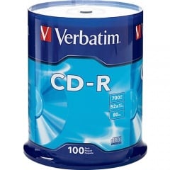 Verbatim CD-R 700MB 52X with Branded Surface - 100pk Spindle (94554)