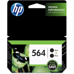 HP 564 2-pack Black Original Ink Cartridges (C2P51FN)