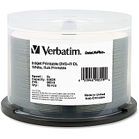 Verbatim DataLifePlus DVD Recordable Media - DVD+R DL - 8x - 8.50 GB - 50 Pack Spindle - White (98319)
