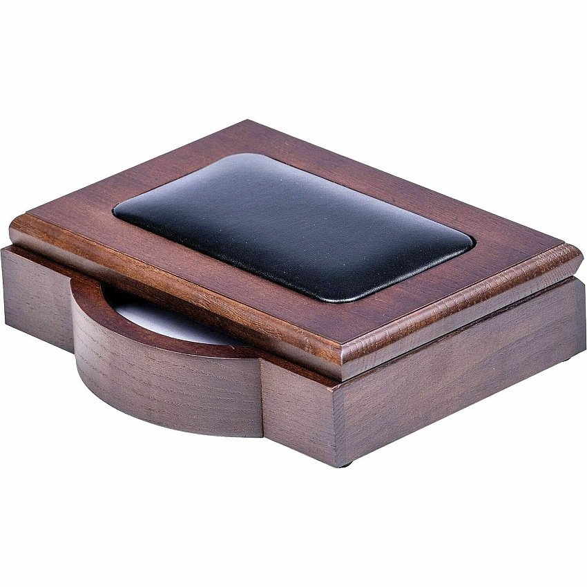 Dacasso Walnut & Leather Memo Holder (A8409)