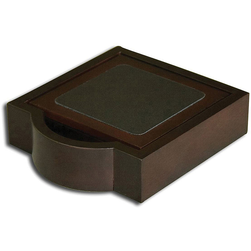 Dacasso Walnut & Leather Coaster Set (A8445)