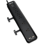 Tripp Lite Surge Protector Power Strip Desk Mount 120V USB 6 Outlet 6' Cord (TLP606DMUSB)