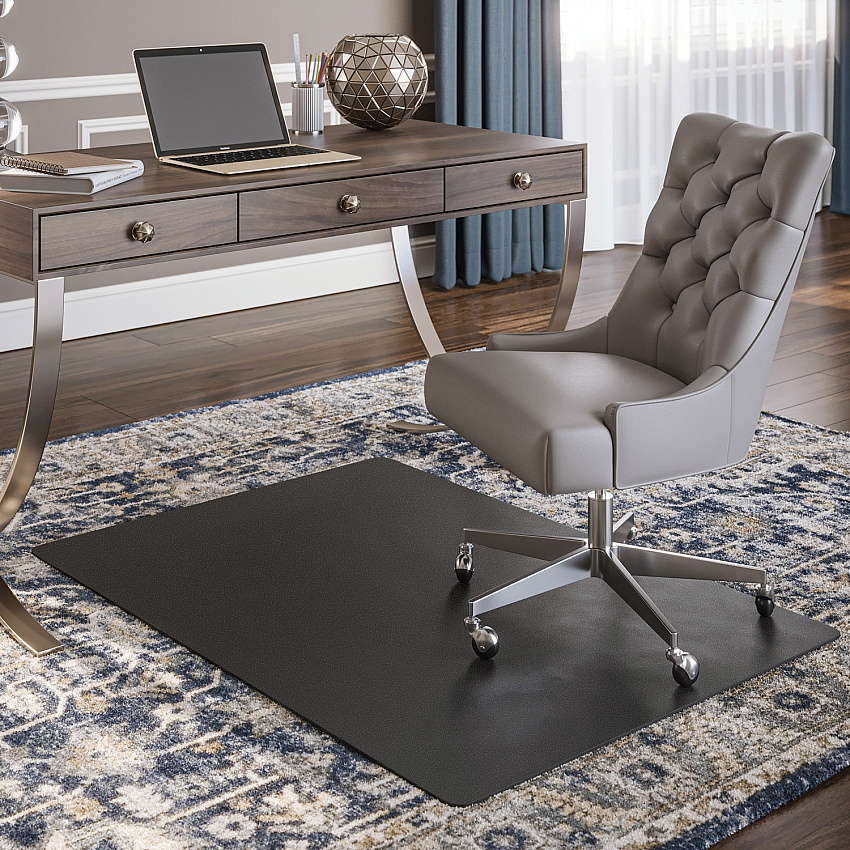 deflecto Black EconoMat for Carpet (DEFCM11442FBLK)
