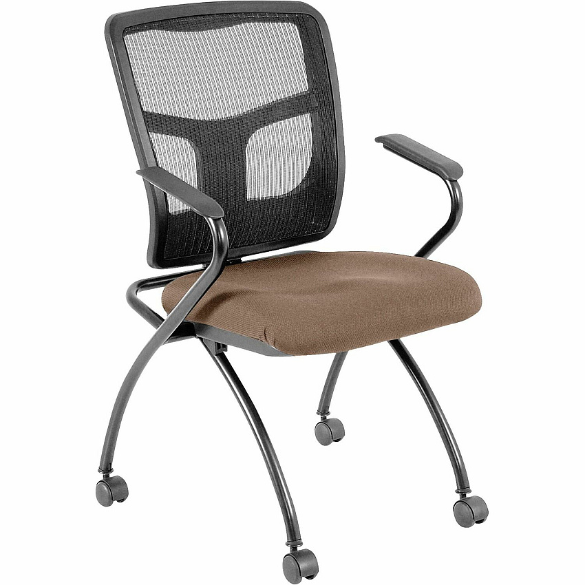 Lorell Mesh Back Fabric Seat Nesting Chairs (8437403)