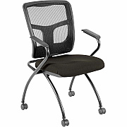 Lorell Mesh Back Fabric Seat Nesting Chairs (8437404)