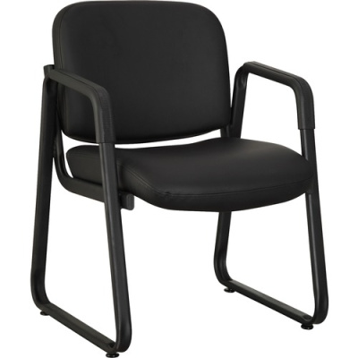 Lorell Black Leather Guest Chair (84577)