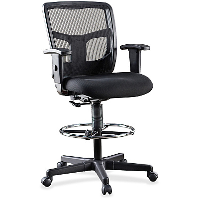 Lorell Ratchet Back Mesh Mid-Back Stool (LLR86801)