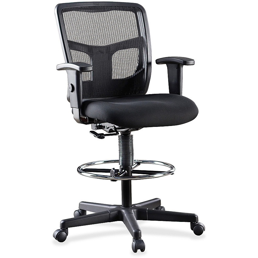Lorell Ratchet Back Mesh Mid-Back Stool (LLR86801)