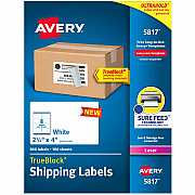 Avery Printable Shipping Labels, 2.5" x 4" , 800 Labels (AVE5817)