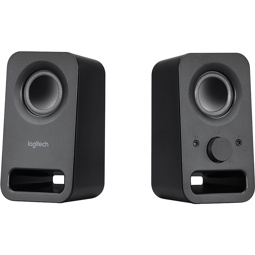 Logitech Multimedia Speakers Z150 with Clear Stereo Sound (Midnight Black, 3W RMS) (LOG980000802)
