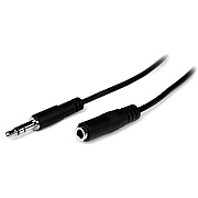 StarTech 2m Slim 3.5mm Stereo Extension Cable M/f (MU2MMFS)