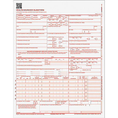 TOPS CMS-1500 Laser Printer Forms (TOP50126RV)