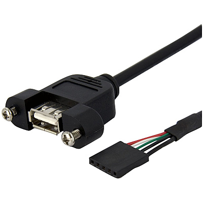 StarTech 3ft Panel Mount Usb A / Usb Header Cable (USBPNLAFHD3)