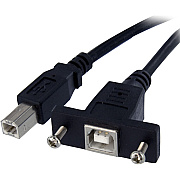 StarTech 3 Ft Panel Mount Usb Cable B To B-f/m (USBPNLBFBM3)