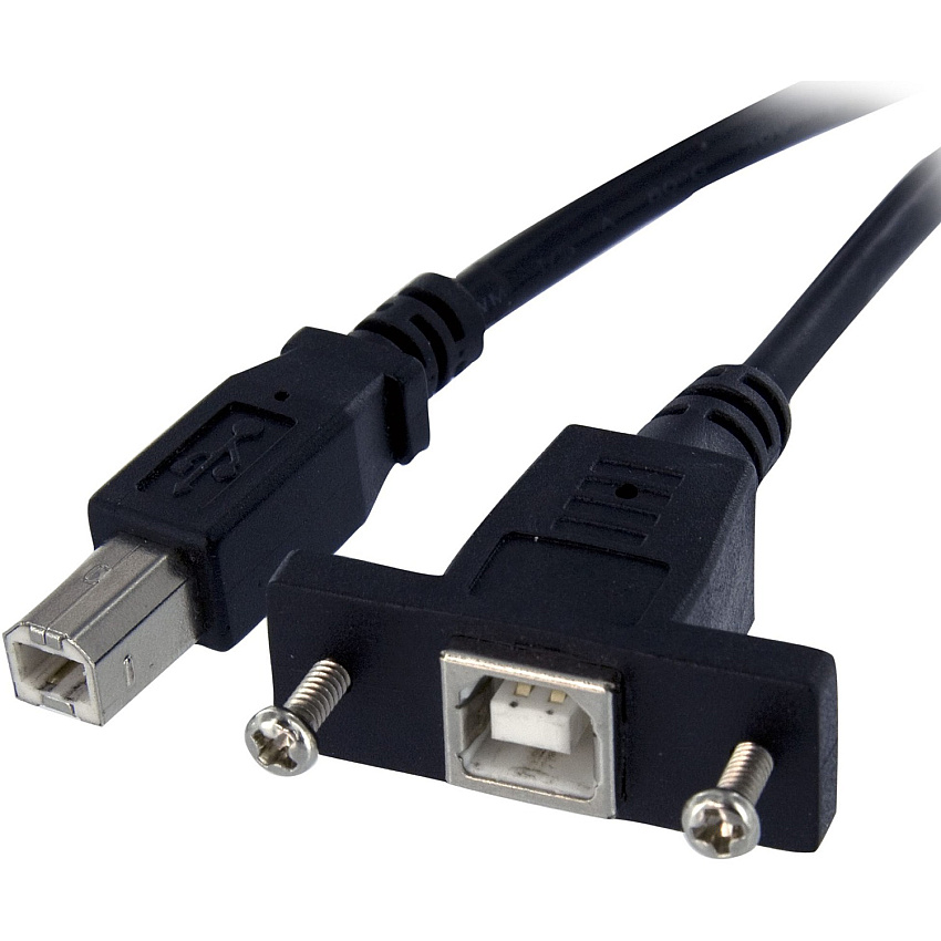 StarTech 3 Ft Panel Mount Usb Cable B To B-f/m (USBPNLBFBM3)
