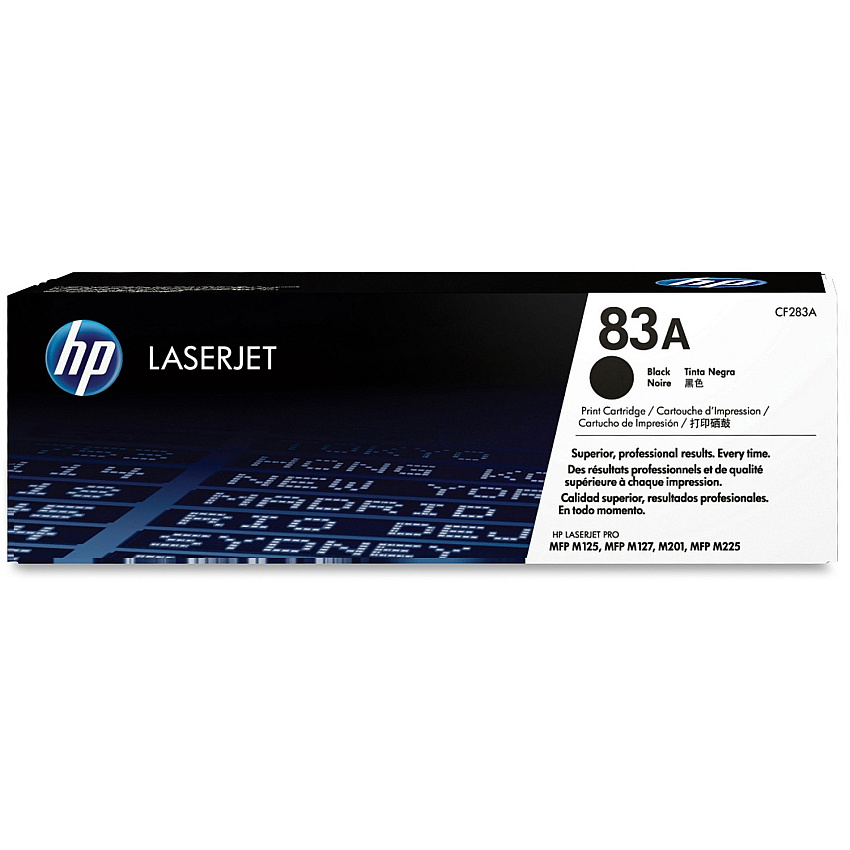 HP 83A (HEWCF283A) Original Laser Toner Cartridge - Single Pack - Black - 1 Each