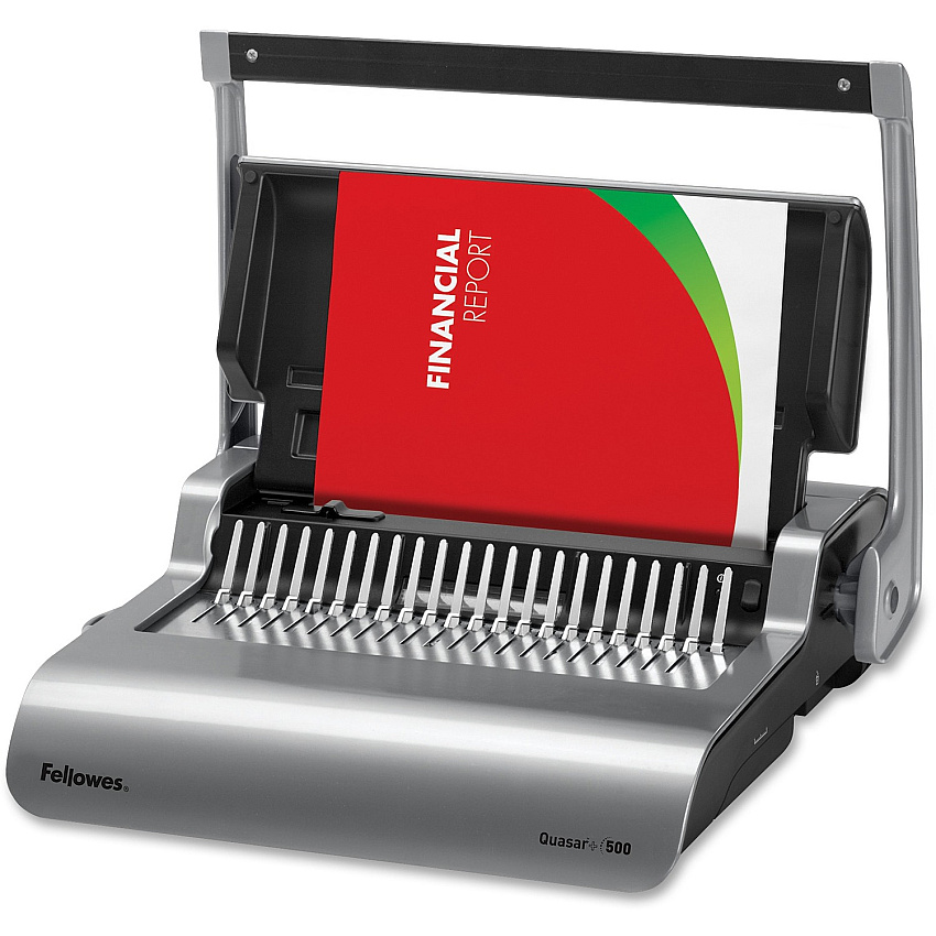 Fellowes Quasar+ 500 Comb Binding Machine w/ Starter Kit (5227201)