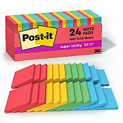 Post-it Super Sticky Notes Cabinet Pack - Playful Primaries Color Collection (MMM65424SSANCP)