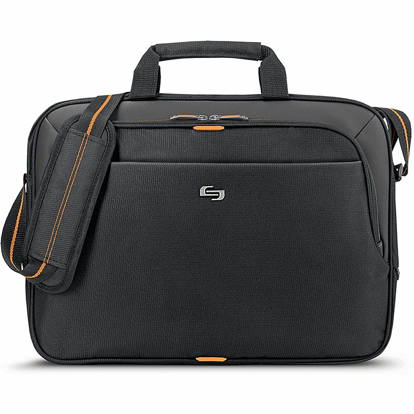 Solo Carrying Case (Briefcase) for 15.6" iPad Notebook - Orange, Black (USLUBN1014)