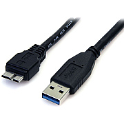 StarTech 0.5m 1.5ft Black Usb 3.0 Micro B Cable (USB3AUB50CMB)