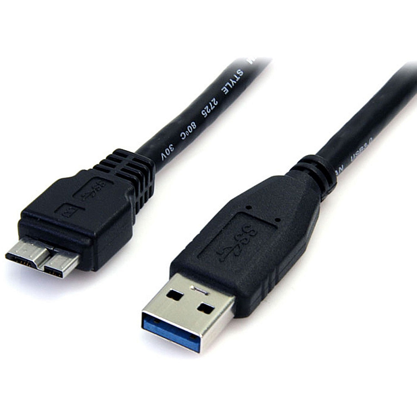 StarTech 0.5m 1.5ft Black Usb 3.0 Micro B Cable (USB3AUB50CMB)