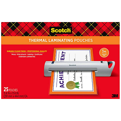 Scotch Thermal Laminator Pouches (MMMTP385625)
