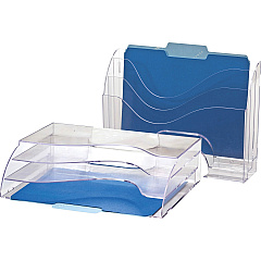 Officemate Clear Wave 2-way Desktop Organizer (OIC22904)