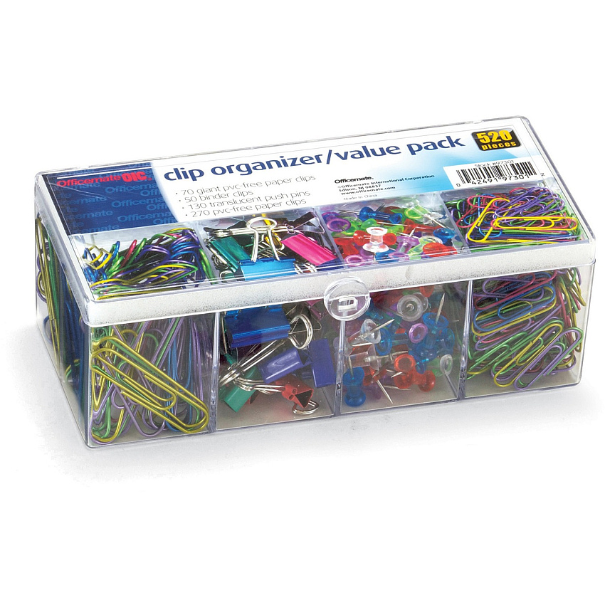 Officemate 520PC Clip Organizer Value Pack (OIC97301)