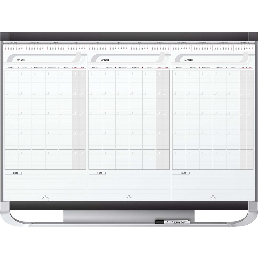 Quartet Prestige 2 Sliding Panel Calendar Board (QRTCMP32P2)