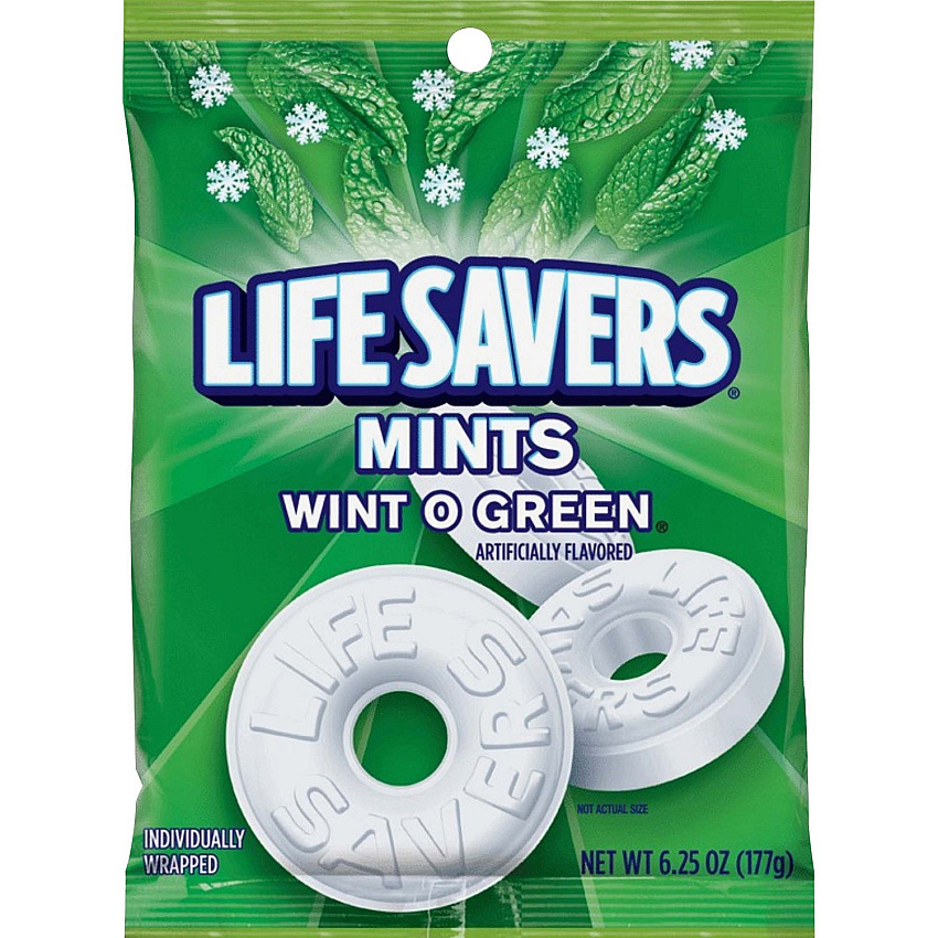 Wrigley Life Savers Mints Wint O Green Hard Candies (MRS08504)