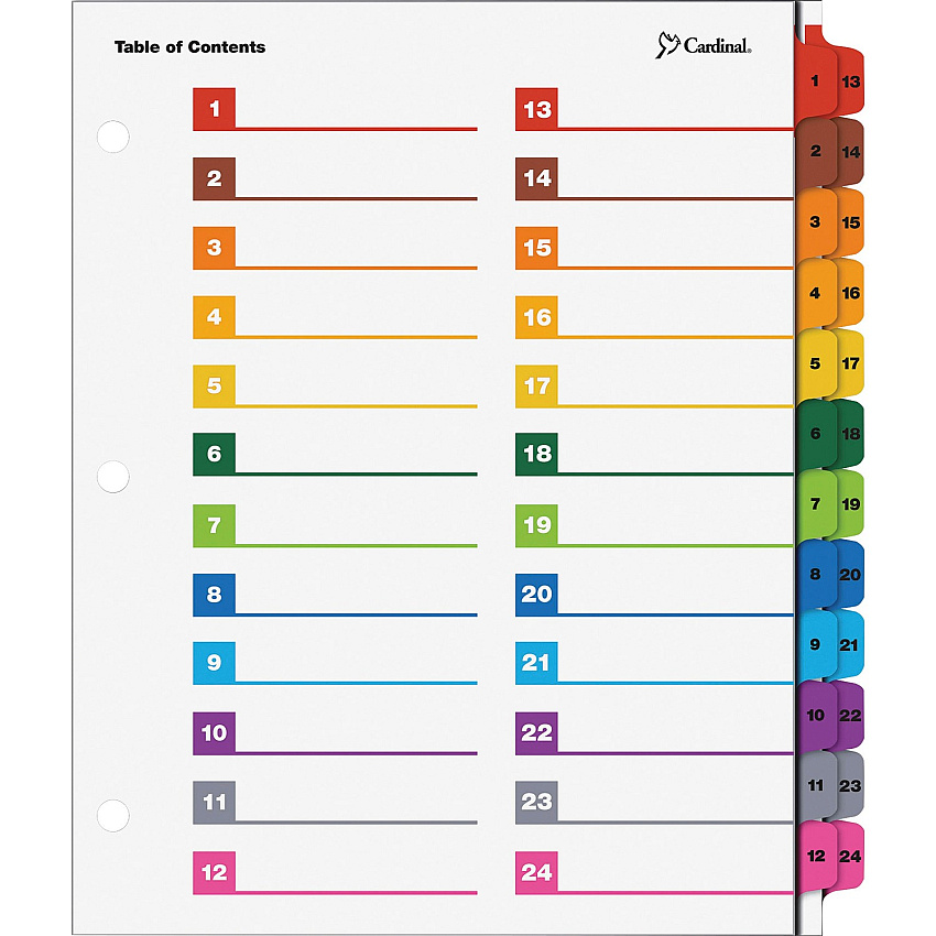 Cardinal OneStep Printable Dividers (CRD60960)