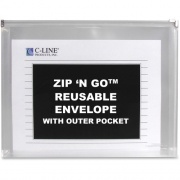 C-Line Zip 'N Go Reusable Poly Envelope with Outer Pocket (48117)