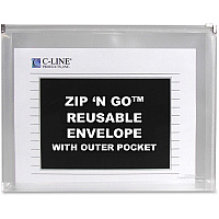 C-Line Zip 'N Go Reusable Poly Envelope with Outer Pocket (CLI48117)