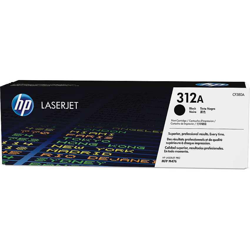 HP 312A Original Laser Toner Cartridge - Black Pack (HEWCF380A)