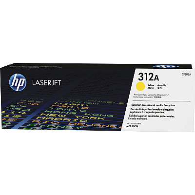 HP 312A (CF382A) Original Laser Toner Cartridge - Single Pack - Yellow - 1 Each