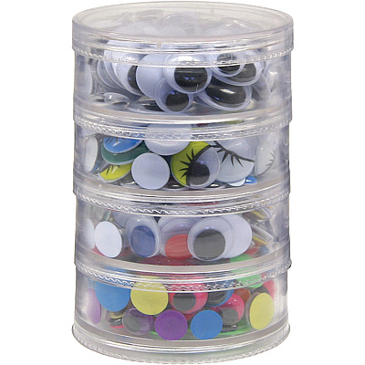 Creativity Street Wiggle Eyes Stackable Storage Jar (CKC3409)