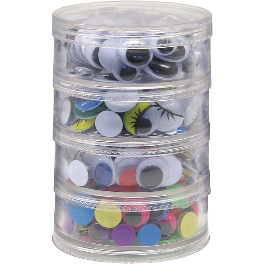 Creativity Street Wiggle Eyes Stackable Storage Jar (CKC3409)