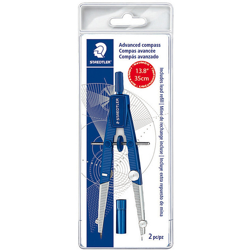 Staedtler 2-piece Advanced Student Compass (STD550WP01)