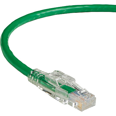 Black Box Cat6 550-mhz Locking Snagless Stranded Ethernet Patch Cable-unshielded (utp), Cm Pvc (rj45 M/m), Green, 3-ft. (0.9-m) (C6PC70GN03)