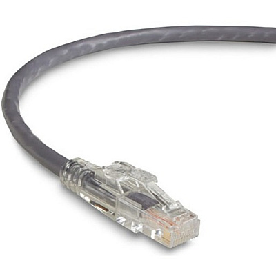 Black Box Cat6 550-mhz Locking Snagless Stranded Ethernet Patch Cable-unshielded (utp), Cm Pvc (rj45 M/m), Gray, 15-ft. (4.6-m) (C6PC70GY15)