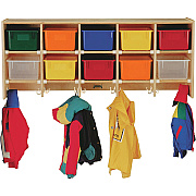 Jonti-Craft 10 Section Wall Mount Coat Locker (0771)