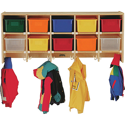 Jonti-Craft 10 Section Wall Mount Coat Locker (0771)